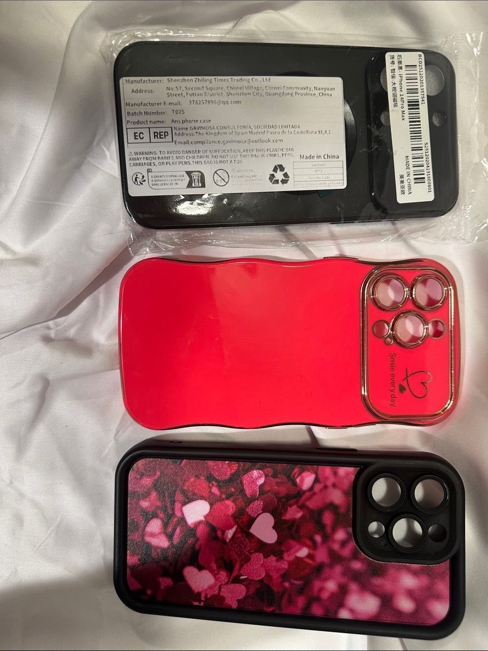 Red & Pink Decorative Phone Case Bundle - Unbranded